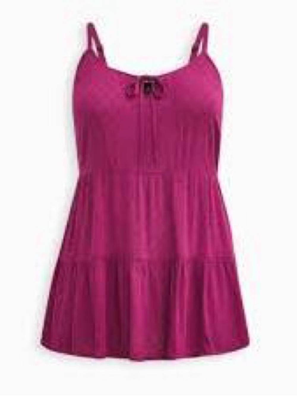 NWT Torrid Swiss Dot Crinkle Gauze Tiered Cami, Size 2X (18/20), Purple